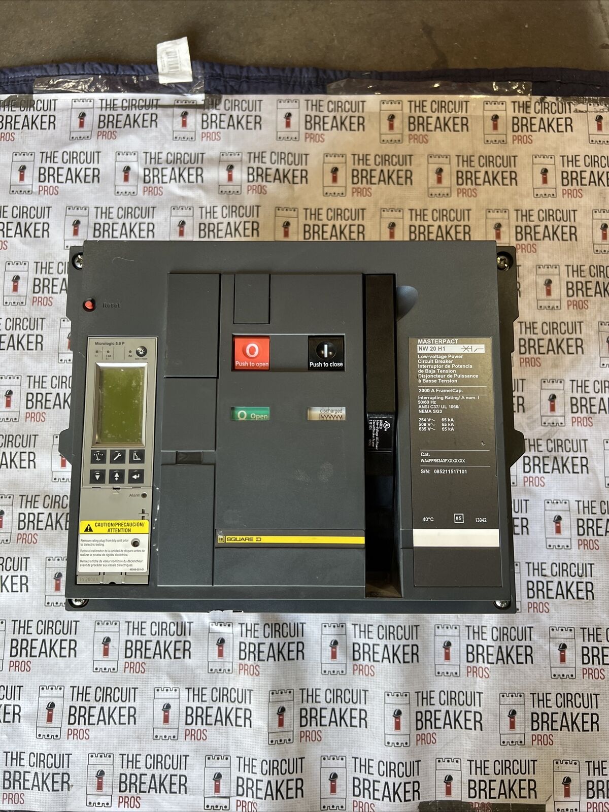 Square D | NW20H1 | 2000 Amp | 600 Volt | 3 Pole | Circuit Breaker