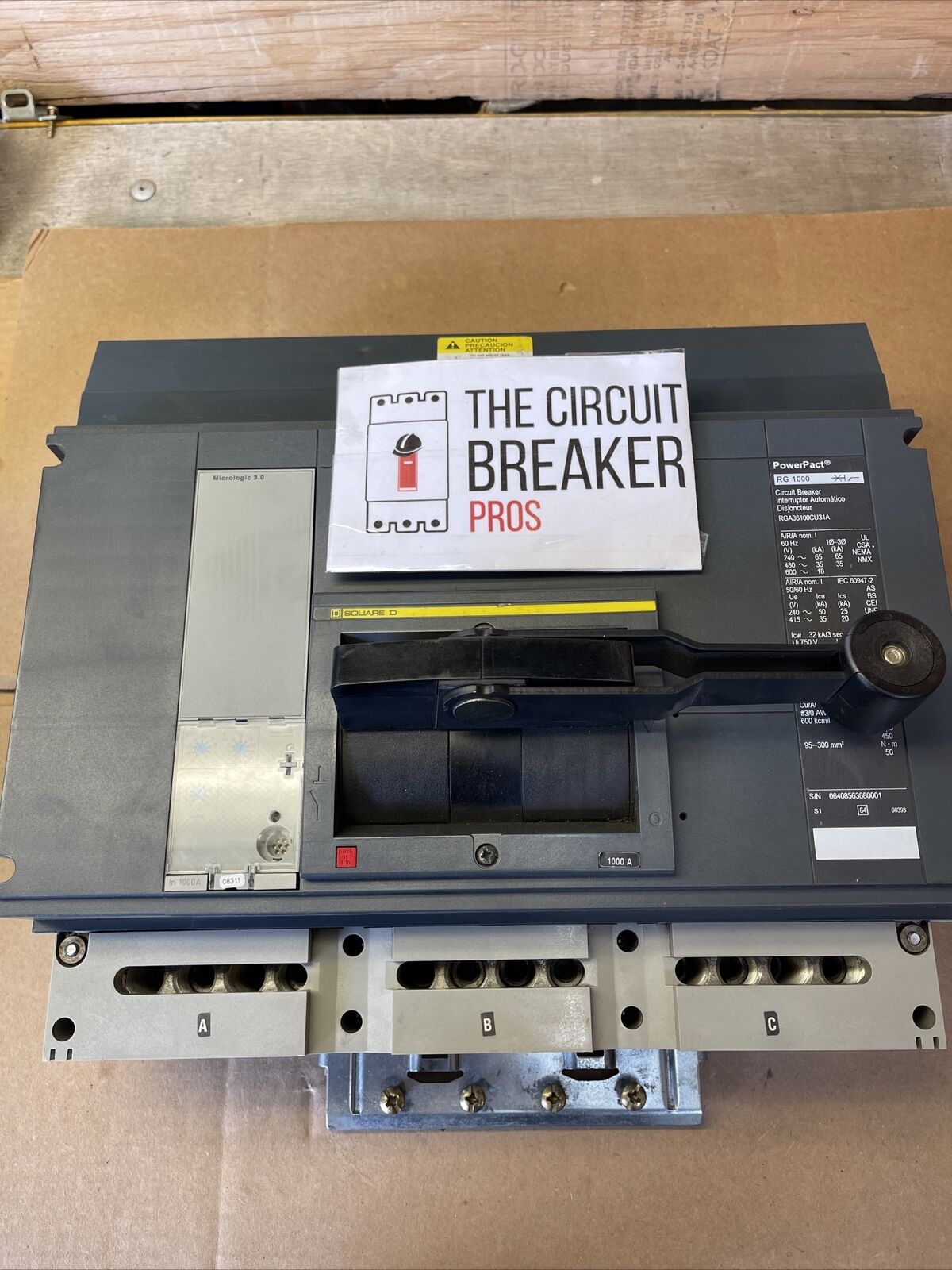 Square D | RGA36100CU31A | 1000 Amp | 600 Volt | 3 Pole | Circuit Breaker