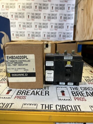 EHB34020PL SQUARE D 3POLE 480V /277 20AMP CIRCUIT BREAKER  "1 YEAR WARRANTY"