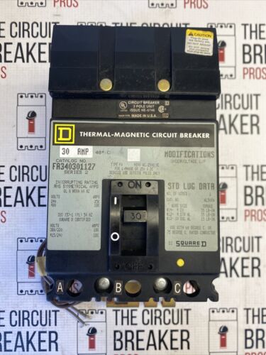 FA340301127  Square D  Circuit Breaker 3 Pole 30 Amp 480V NEW NO BOX