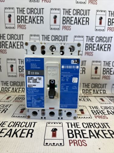 Cutler-Hammer ED3100 Circuit Breaker ED 65k 3P 100A 240VAC 125VDC