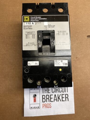 Square D Circuit Breaker 110A, 3P,  600V Cat# KAL36110 .. WC-96