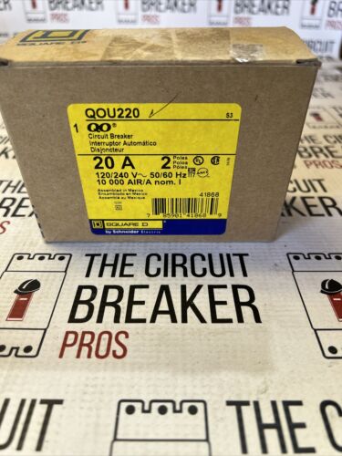 NEW IN BOX SQUARE D QOU220 CIRCUIT BREAKER 2P 20A 240v