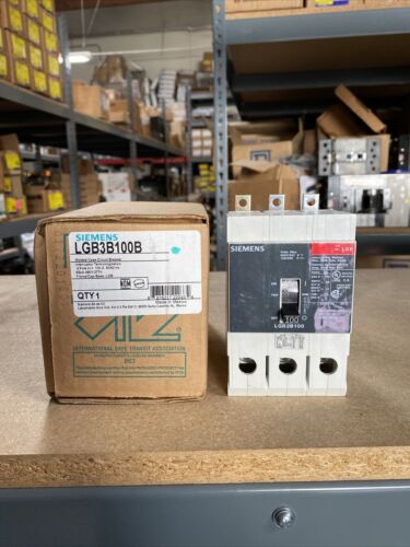 LGB3B100B SIEMENS 3 POLE 100AMP 480VAC CIRCUIT BREAKER NEW