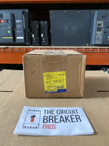 Square D HGP36020 Circuit Breaker, 20 Amp, 600 Volt, NEW!