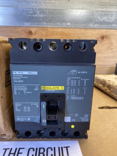 Square D FAL32070 Circuit Breaker 3-Pole 240VAC/250VDC 70A