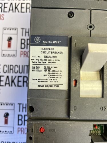 SGHA36AT0600 GE Circuit Breaker 3 Pole 600Amp 600V "2 YEAR WARRANTY "