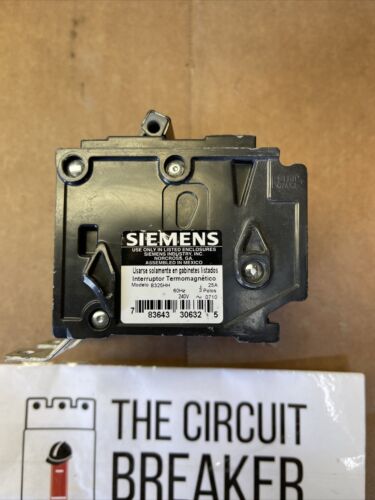 New B325HH Siemens Circuit Breaker 3 Pole 25 Amp 240V 1yr Wrnty