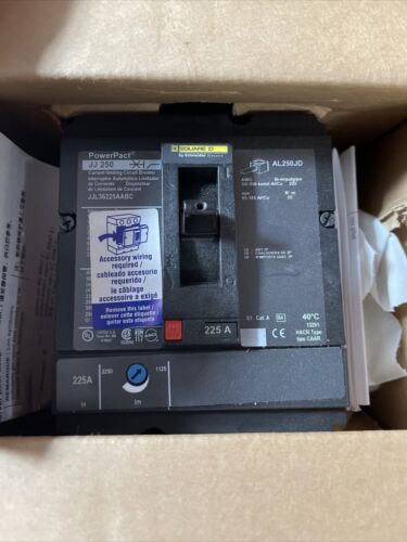 JJL36225aabc, Square D Circuit Breaker Powerpact JJL 225A 600V Trip 3P 3PH