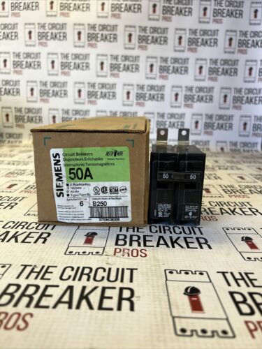 B250 SIEMENS / ITE CIRCUIT BREAKER 2 POLE 50 AMP 240 VAC NEW