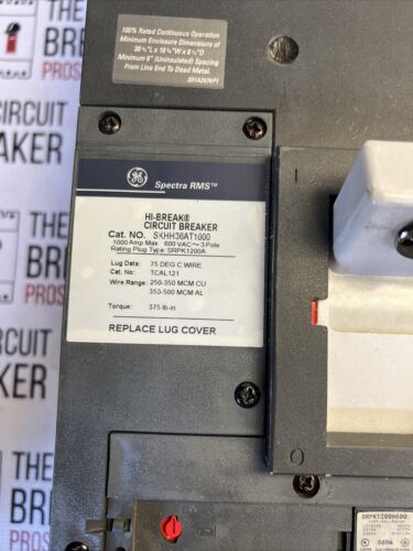 SKHH36AT1000 - - GE Spectra Series Circuit Breaker New Surplus  600amp Plug