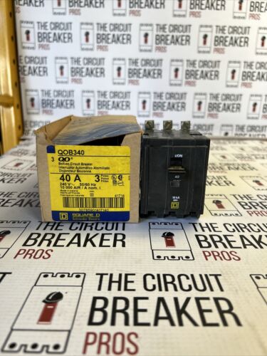 SQUARE D QOB340 BOLT-IN 3-P 40A 240V CIRCUIT BREAKER 'SAMEDAY SHIP'