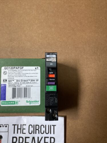 SQUARE D QO120PAFGF CIRCUIT BREAKER 120V 20A QO120PDF 1yr Wrnty Large Stock