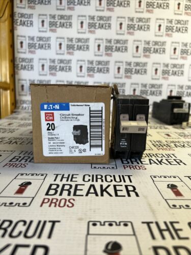 NEW CUTLER HAMMER CHF220 20 AMP DOUBLE POLE CIRCUIT BREAKER 120/240V 6066419