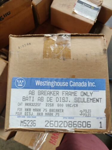 WESTINGHOUSE Type HKA Mark 75 Circuit Breaker Frame 3 Pole 225 Amp HKA3225F