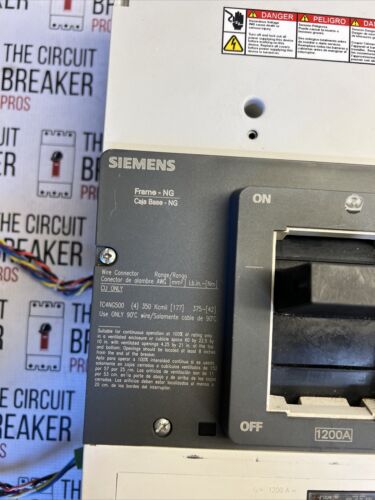 Siemens HNY3N120 Circuit Breaker, 1200 Amp, 65 kAIR, New Surplus No Lugs W/ Aux