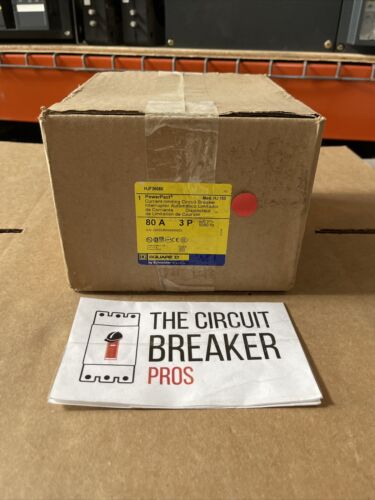 SQUARE D HJF36080 80 A CIRCUIT BREAKER 3P 600V 50/60HZ **NEW**