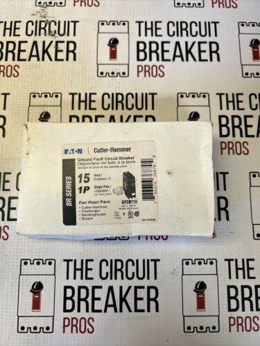 GFCB115 CUTLER HAMMER GROUND FAULT CIRCUIT BREAKER 15A 1 POLE 120 VAC NEW