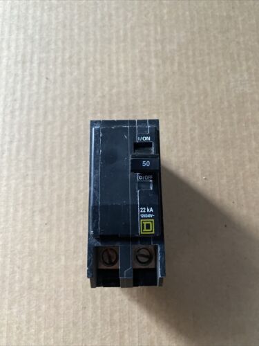 SQUARE D QOB250VH Circuit Breaker,50A,Bolt On,120/240V,2P