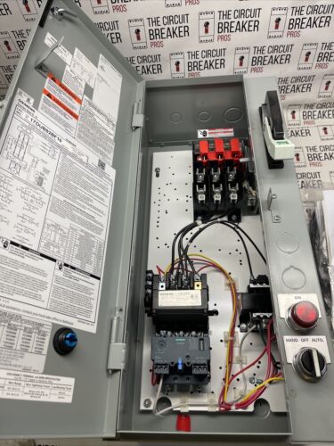 FUSIBLE COMBINATION FVNR HEAVY DUTY MOTOR STARTER SIEMENS 17DUB92BF10