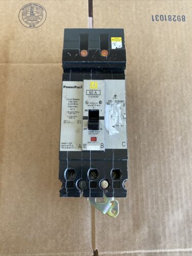 USED Square D FJA34090 PowerPact Circuit Breaker 90 Amps 480VAC