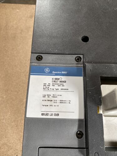 SKHA36AT0800 General Electric 600V 800A Spectra Series SKHA Circuit Breaker Mold