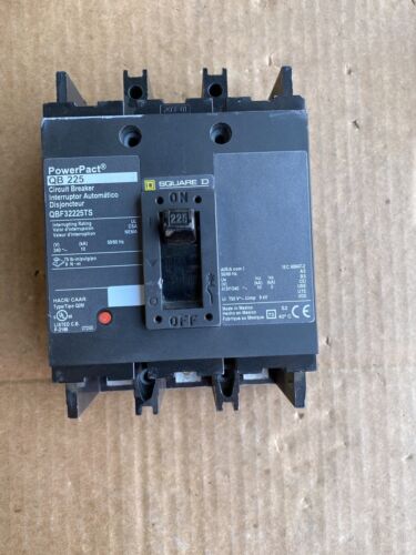 QBF32225TS 3P 240V 225A Square D PowerPact QB 225 Circuit Breaker TESTED