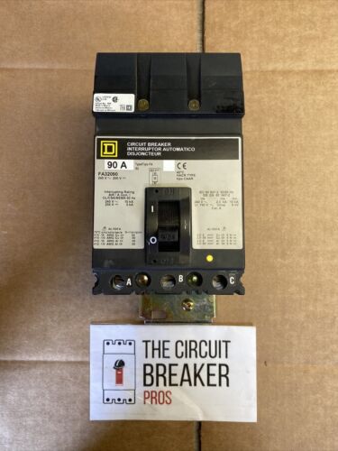 SQUARE D FA32090 3P Standard Circuit Breaker 90A 240VAC
