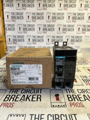 BQD215 Siemens Circuit Breaker 2 Pole 15 Amp 277V NEW