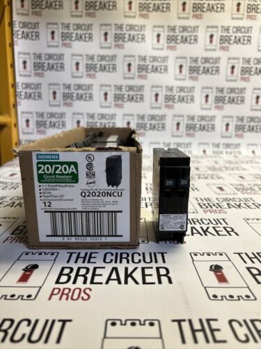 Siemens Q2020NC 20 Amp Twin Tandem Circuit Breaker 120/240V Single Pole NON-CTL