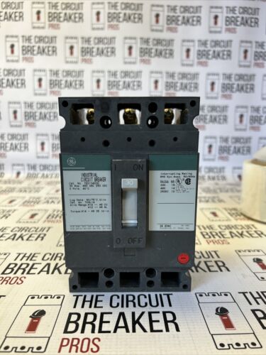 GE TED134030 Circuit Breaker 30Amp 3-Pole 480VAC New Pullouts WRNTY