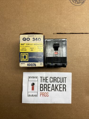 QO340 Plug-In Circuit Breaker 40A 240V QO QO Series Square D Molded Case LI -