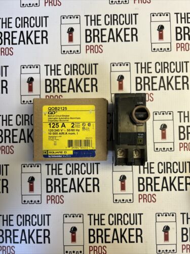 QOB2125 Square D Circuit Breaker, 125 A 2pole 1YR WRNTY