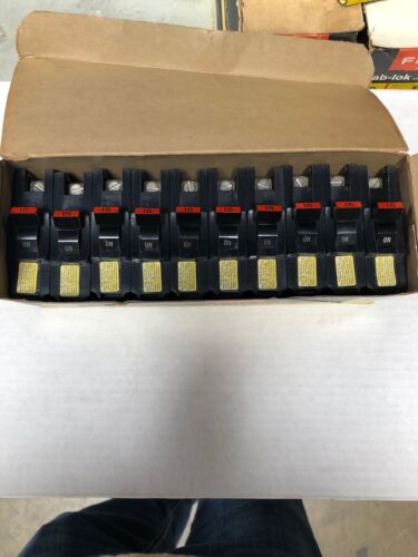 (10)Federal Pacific Type NASWD Circuit Breaker 2P 120/240VAC 15A Lot Of 10
