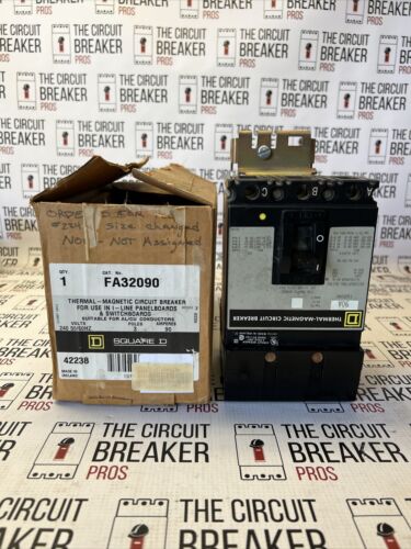 SQUARE D FA32090 3P Standard Circuit Breaker 90A 240VAC NEW IN BOX WRNTY