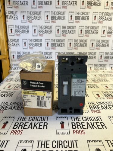 TED124050WL GE CIRCUIT BREAKER 2 POLE  50 AMP 240/480Y VAC NEW!