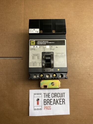 * NEW Pullout SQUARE D 3 POLE 35 AMP FH36035 CIRCUIT BREAKER Warranty 1yr