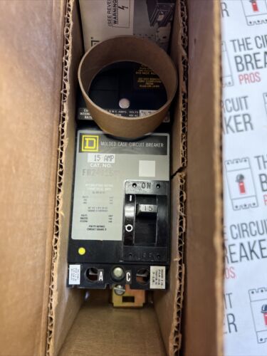 SQUARE D FA24015AC 15A, 480V, 18kA@480V ***NEW IN BOX