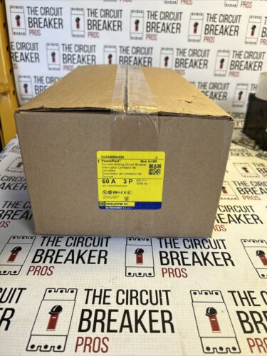 New Square D HGA36060U53x Circuit Breaker 3 Pole 60A 65k@480v 1yr Wrrnty Sealed