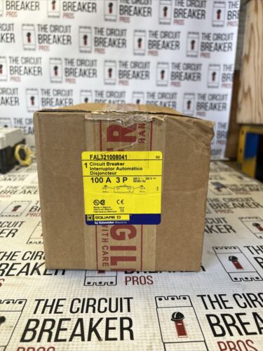 New Square D FAL32100 (8041) 3p 100a 240v Circuit Breaker 1-yr Warranty