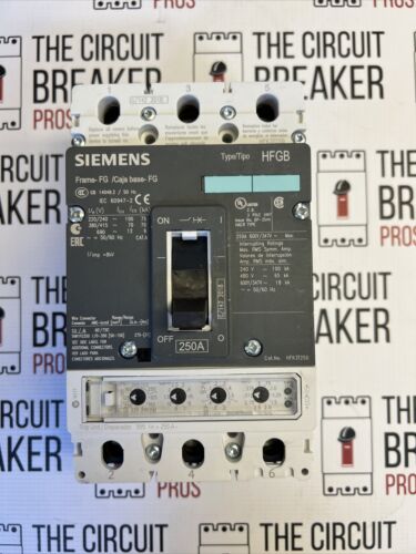 Siemens HFK3T250 Circuit Breaker 3 Pole 250 Amp w/ LSI Functions HFGB  WRNTY NS