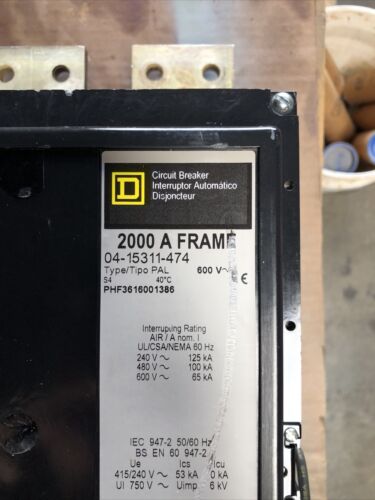 PHF3616001386 Square D P-frame Circuit Breaker Clean Refurbished