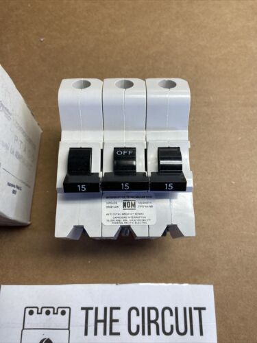 FPE Federal Pacific NA3P15 Circuit Breaker Stab-Lok 3 Pole 15A 240V - NEW