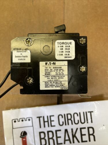 New Surplus Cutler-Hammer BAB2025S Circuit Breaker With Shunt Trip Pole 2P 25A