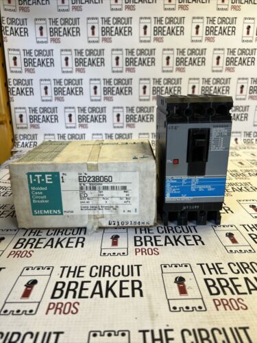 NEW SIEMENS 60 AMP CIRCUIT BREAKER 240 VAC 3 POLE  ED23B060