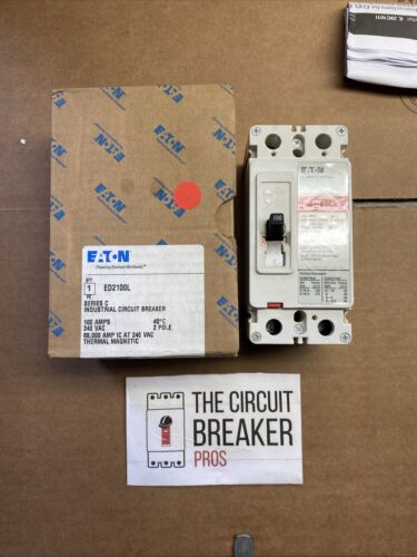 ED2100L CUTLER HAMMER 2POLE 100AMP 240V CIRCUIT BREAKER NEW 