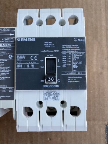 LGG3B030  Siemens Circuit Breaker VLSeries LGG 30A 600V With Shunt Trip Cqdst227