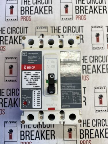 HMCP030H1C EATON 30AMP 600VAC/250VDC 3POLE CIRCUIT BREAKER NEW SURPLUS