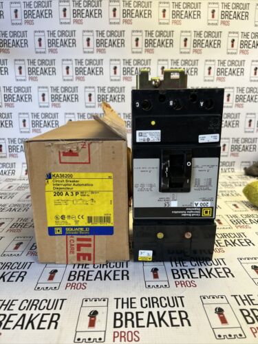 KA36200 SQUARE D 3POLE 200AMP 600V THERMAL MAGNETIC CIRCUIT BREAKER NEW WRNTY