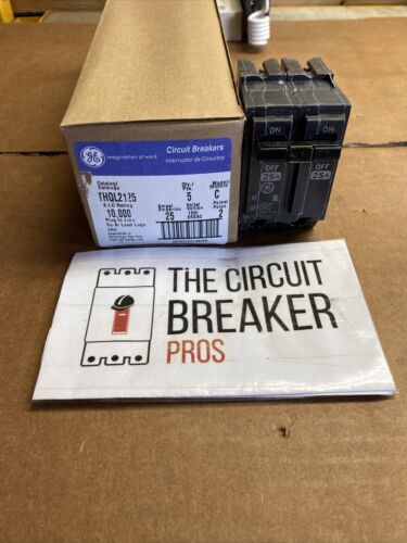 THQL2125 GE Circuit Breaker 2 Pole 25 Amp 120/240V (New)